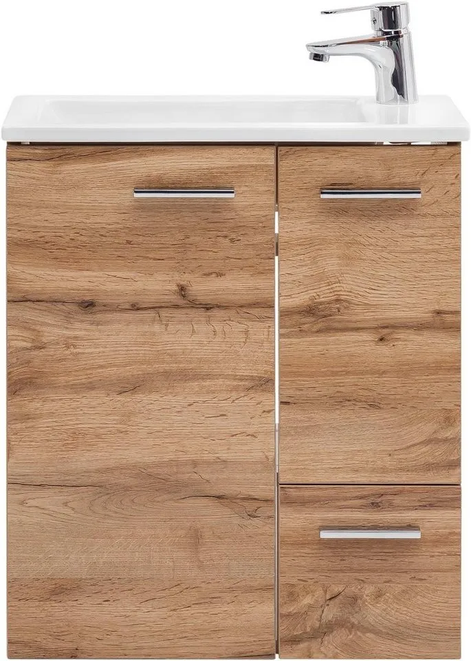 Schildmeyer Waschtisch Matteo, Waschtisch, Made in Germany, B: 50 cm, Solide Verarbeitung - Dieses Produkt ist in Deutschland gefertigt, Beige, – Produktbild 3 von 5