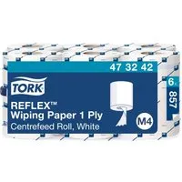 Tork Tork Reflex Mehrzweck-Papierwischtücher M4, 6 x 895 Blatt, 1-lagig, weiß – Produktbild 1 von 1