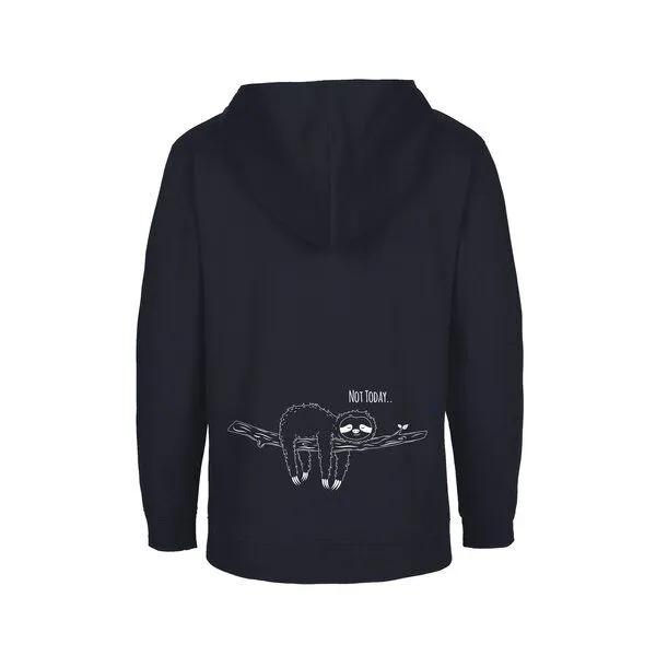 HANDGEDRUCKT HANDGEDRUCKT Kinder Zip Up Hoody "Not Today", Navy, – Produktbild 1 von 2