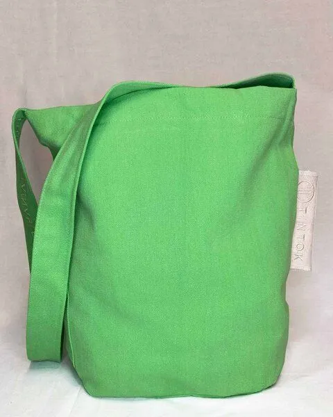 TINTOK TINTOK Mira Canvas Tasche 100 % Bio-Baumwolle GOTS-zertifiziert, Summer green, – Produktbild 3 von 4