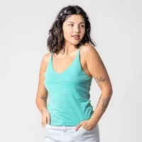 trueStory trueStory Bio-Damen-Stricktop 'FIANNA' mit V-Ausschnitt, light blue, Gr. L – Produktbild 1 von 2