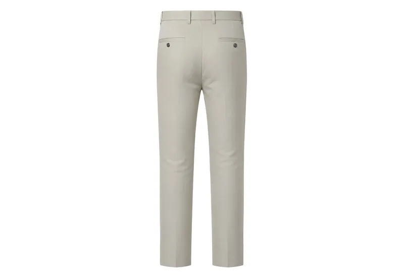 Allthemen Anzughose Herren Business Anzughose mit elastisch Lyocell-Mix Chinohose, Beige|weiß, – Produktbild 1 von 5