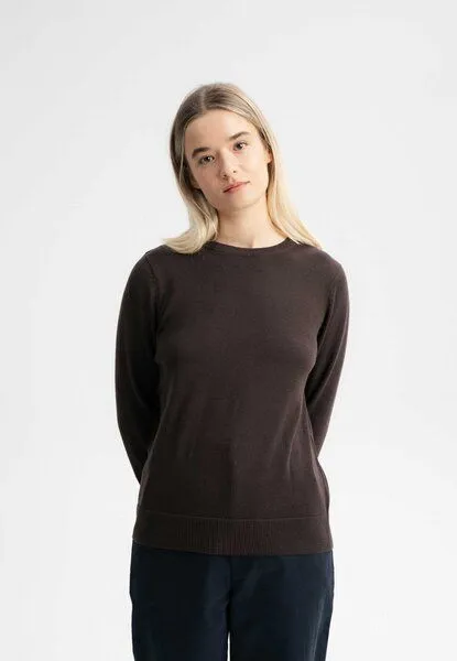 MELA MELA Feinstrick Pullover Dhana, Dunkelbraun, – Produktbild 1 von 4