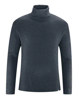 HempAge Hempage Herren vegan Rollkragenpullover Dunkelgrau – Produktbild 1 von 1