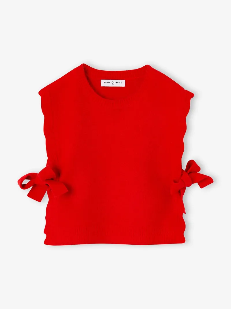 Envie De Fraise Pullunder mit Wellensaum Wollmix Mädchen ENVIE DE FRAISE Mama-Tochter-Capsule, Rot, – Produktbild 4 von 4