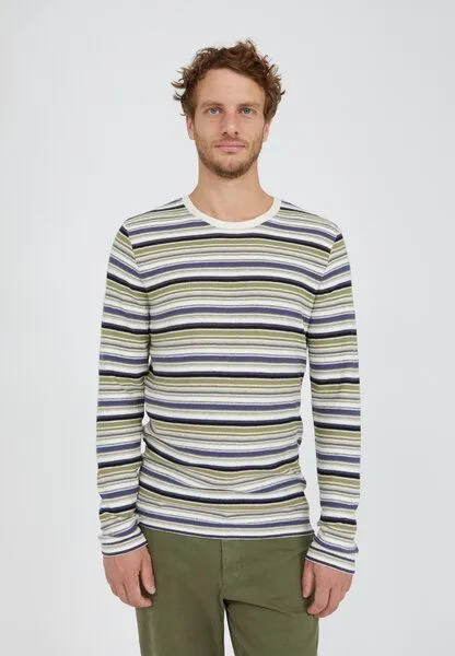 ARMEDANGELS ARMEDANGELS STRAAI - Herren Pullover aus Bio-Baumwolle, Light linen-pacific ink-sage, – Produktbild 1 von 4