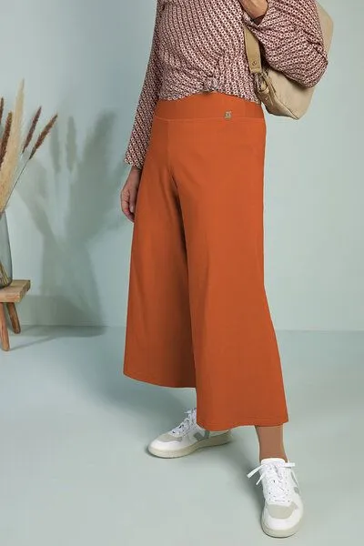 La Gitana La Gitana Culotte Hose Damen Bio-Baumwolljersey nachhaltig – „Loah“, Terracotta, – Produktbild 2 von 3