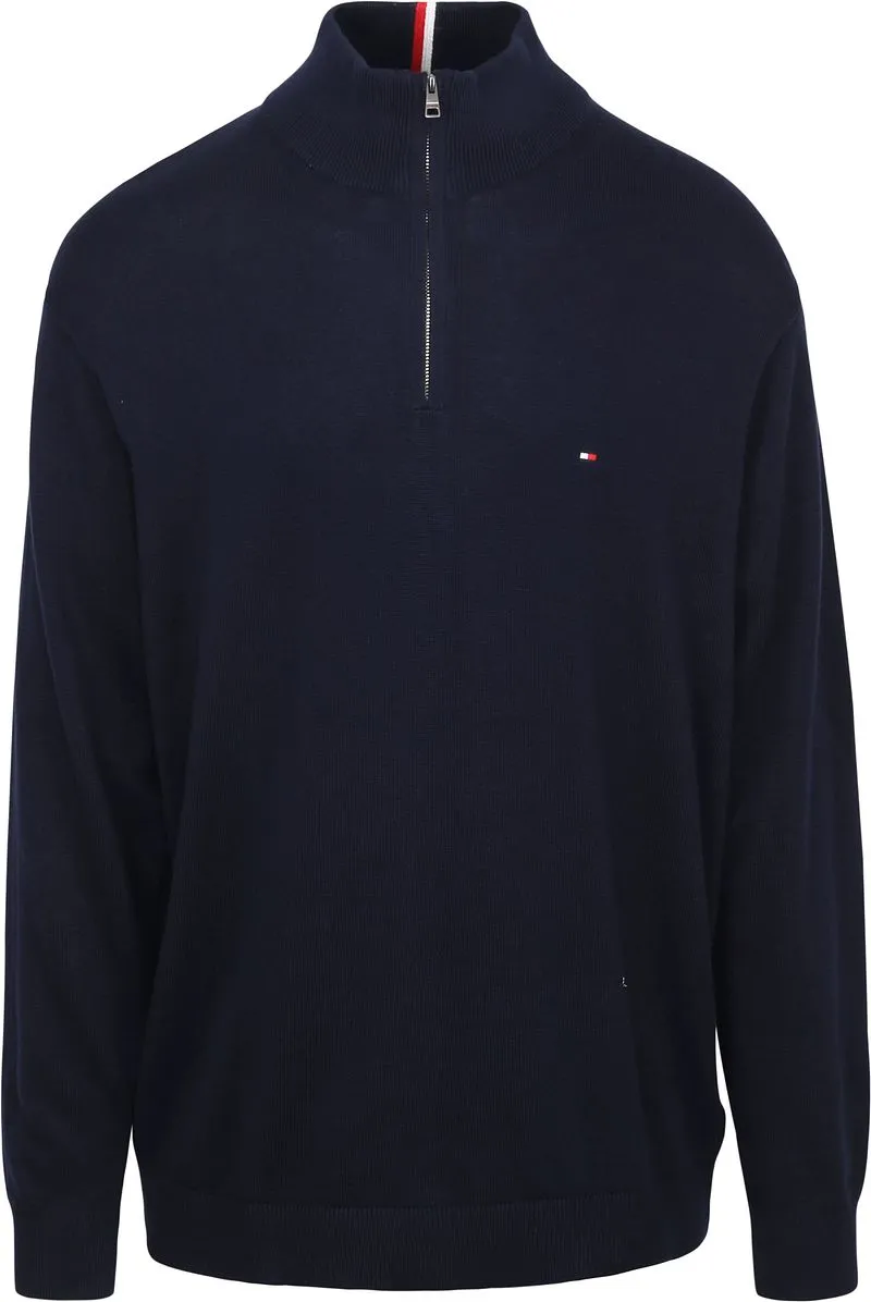 Tommy Hilfiger Tommy Hilfiger Big & Tall Half Zip Pullover Navy - Größe XXL, Dunkelblau, – Produktbild 2 von 4