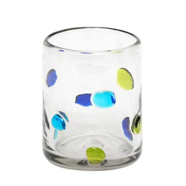 GLOBO Fair Trade GLOBO Fair Trade Glas REFRESCO aus Recyclingglas, mundgeblasen, Bunte punkte, – Produktbild 1 von 1