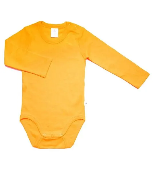 Leela Cotton 1er bis 6er Pack Baby Langarm Body Bio-Baumwolle Rippjersey Leela Cotton, Sonnengelb, – Produktbild 1 von 2