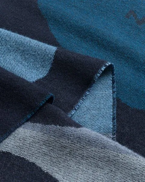 Rotholz Rotholz - Woven Schal Merino breit, Blau (blue bubbles), – Produktbild 4 von 4