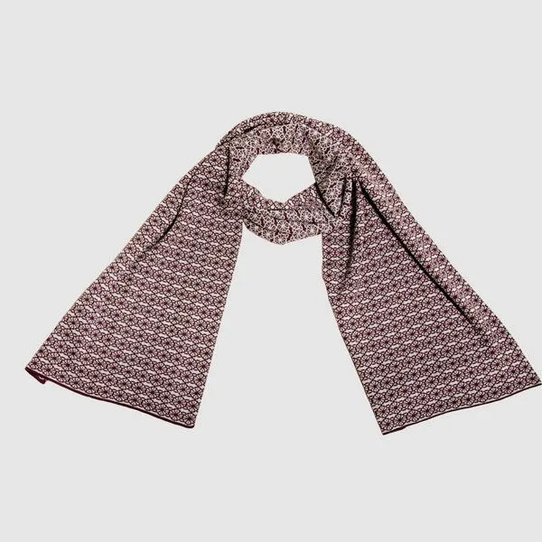LANARTO slow fashion LANARTO slow fashion Schal Muster 'Blüte' zweifarbig gestrickt aus mulesingfreier Merinowolle, Grau (silber), – Produktbild 2 von 3