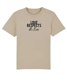 Human Family Human Family Bio Herren Rundhals T-Shirt "Spread Love - Respect" in 4 Farben – Produktbild 1 von 1