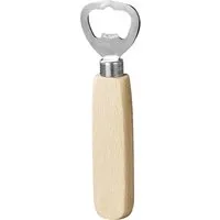 Flaschenöffner mit stabilem Holzgriff, Edelstahl, Holz, silber/natur – Produktbild 1 von 1