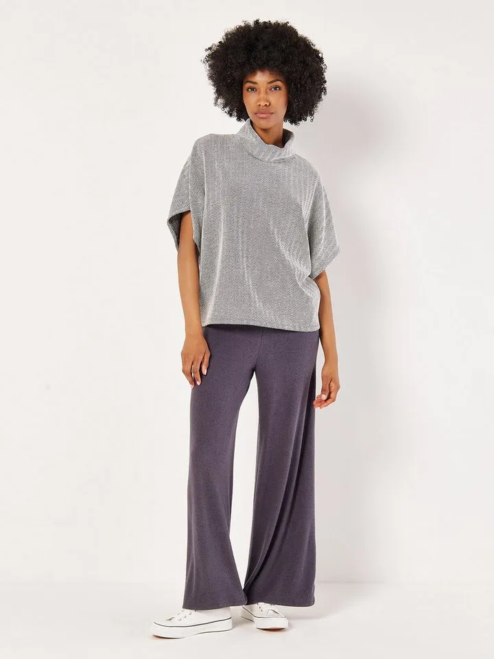 Apricot Apricot Fledermausshirt Chevrondesign mit Fledermausärmeln, Schwarz, – Produktbild 3 von 4