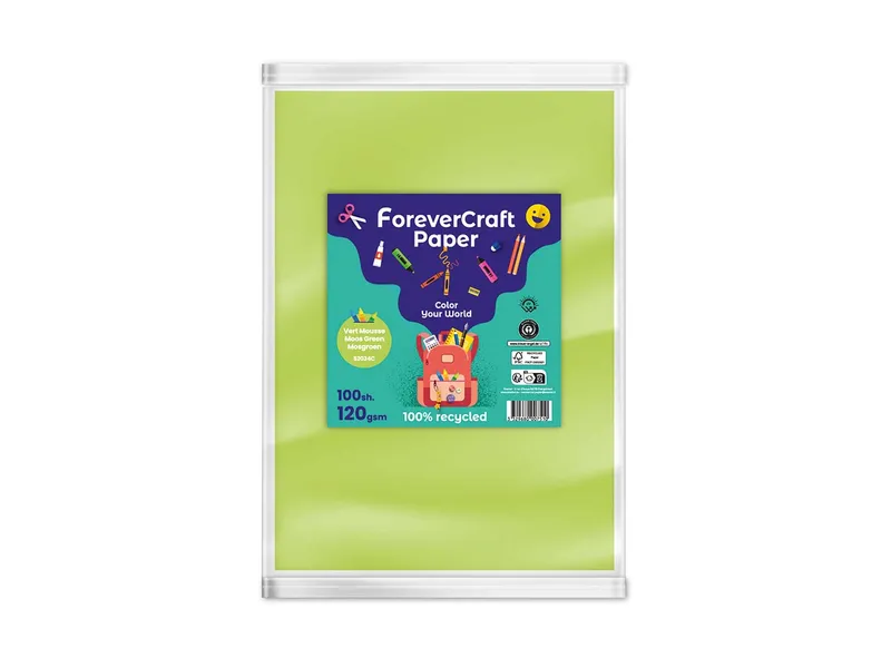 Clairefontaine 100 Blatt Tonpapier DIN A4 "forever craft paper" 120g/m² maigrün – Produktbild 1 von 1