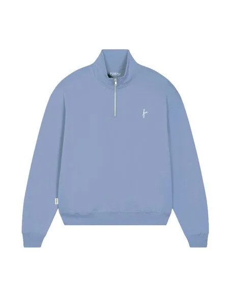 FUXBAU FUXBAU Frauen fux Half Zip Sweater, Hellblau, – Produktbild 3 von 4