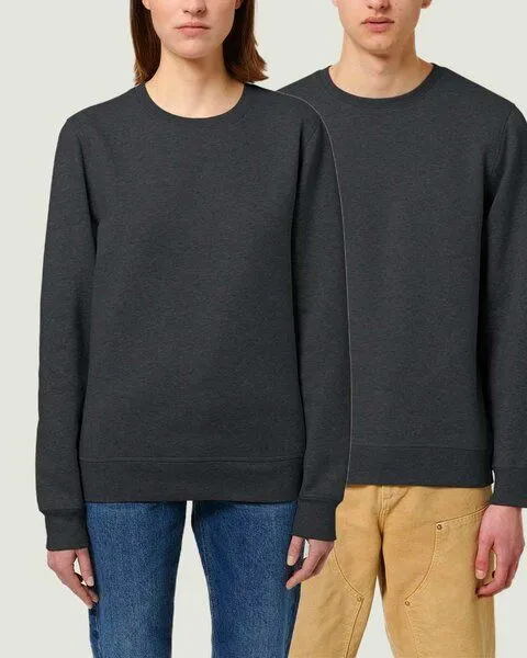 YTWOO YTWOO Unisex Sweatshirt | fairtrade & ökologisch, Grau (dunkel meliert), – Produktbild 1 von 3