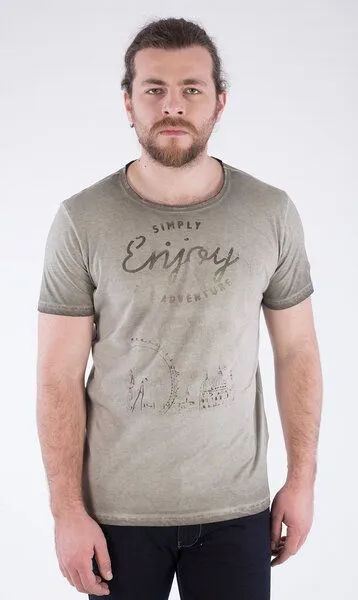 ORGANICATION ORGANICATION MOR-2215 HERREN G.DYED T-SHIRT, Olive, – Produktbild 1 von 3