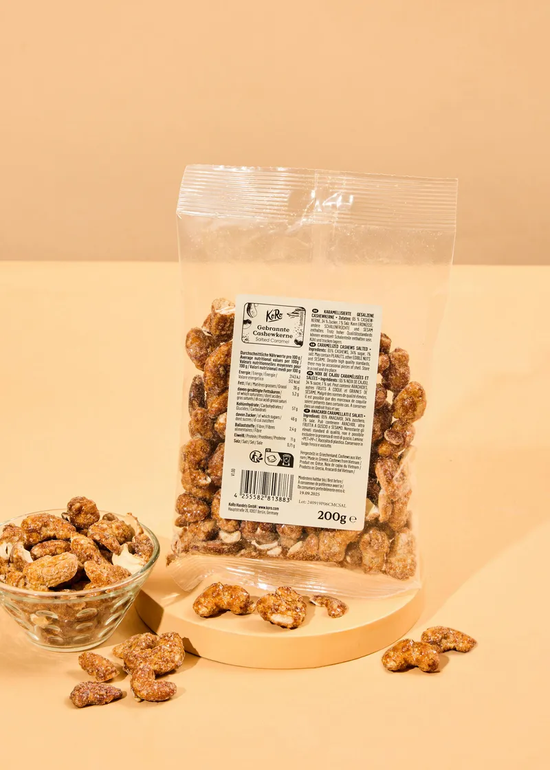 KoRo Gebrannte Cashewkerne Salted Caramel 200 g – Produktbild 2 von 5