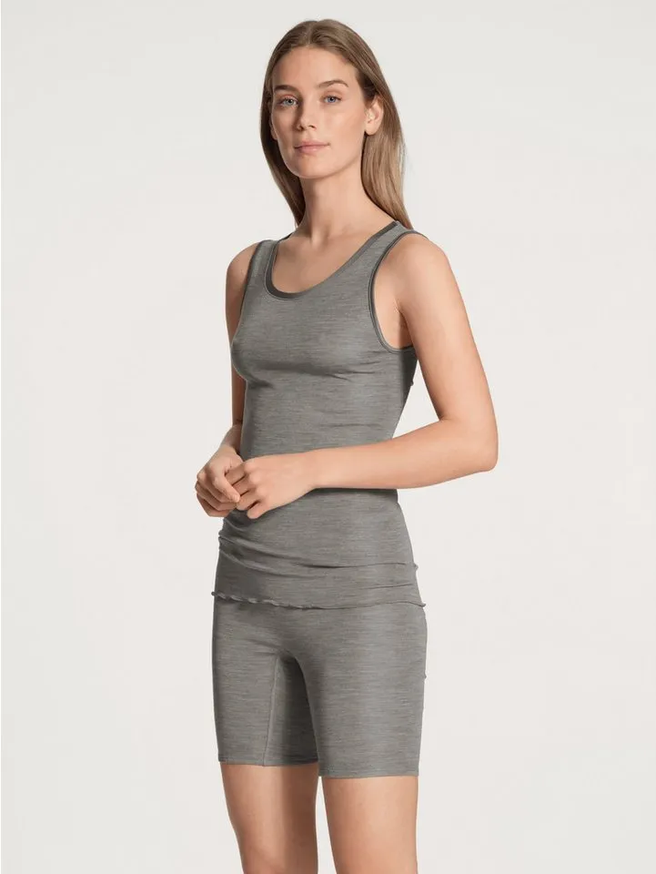 CALIDA CALIDA Tanktop True Confidence Rundhals, atmungsaktiv, wärmend, elastisch, Feinripp-Qualität, Grau, – Produktbild 3 von 5