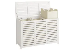 AdelDream Wäschekorb 150L Großer Wäschesammler 3 Fächer Gestreiftes Design – Produktbild 1 von 1