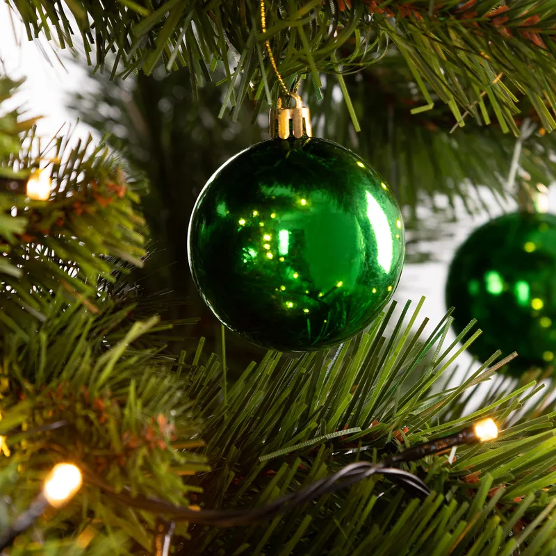 Casaria® Weihnachtskugeln Bunt 48 tlg in matt glänzend & glitzernd, Mehrfarbig, – Produktbild 2 von 2