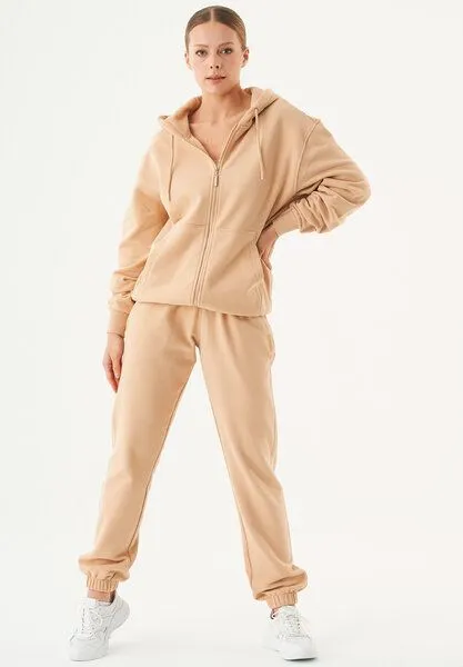 ORGANICATION ORGANICATION ESSENTIALS-JUNDA-Unisex Soft Touch Sweatjacke aus Bio-Baumwolle, Beige, – Produktbild 2 von 4