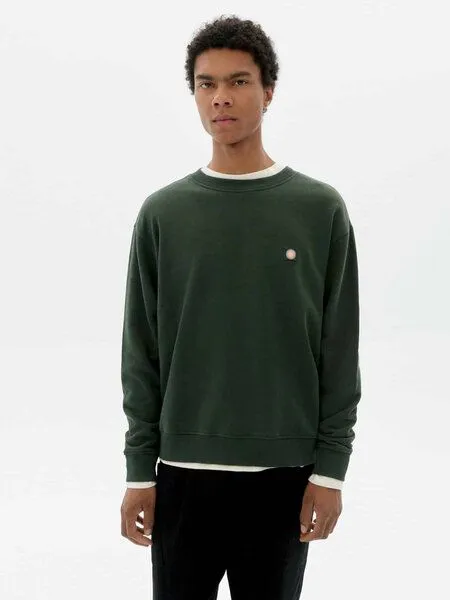 thinking mu thinking mu Herren Sweatshirt - Sol Contrast Leon Sweatshirt, Bottle green (grün), – Produktbild 1 von 4