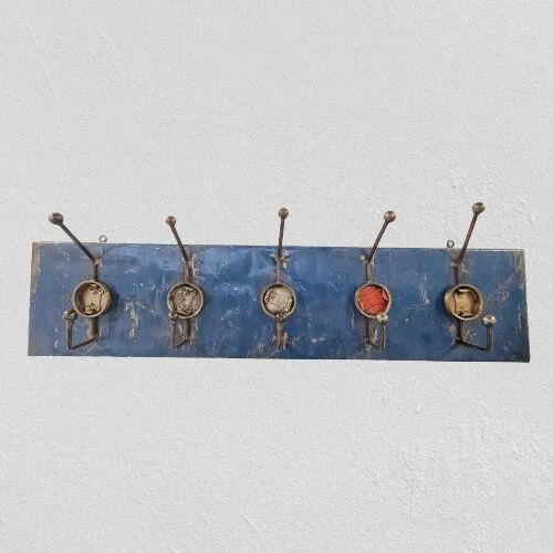 Moogoo Creative Africa Moogoo Creative Africa Garderobe -5 Haken- recycelte Ölfässer, Dunkelblau, – Produktbild 2 von 3
