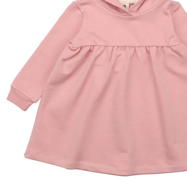 Walkiddy Kinder Kapuzenkleid GOTS zertifiziert – Rosa, Langarm, weich & bequem | von Walkiddy, Pink, – Produktbild 3 von 3