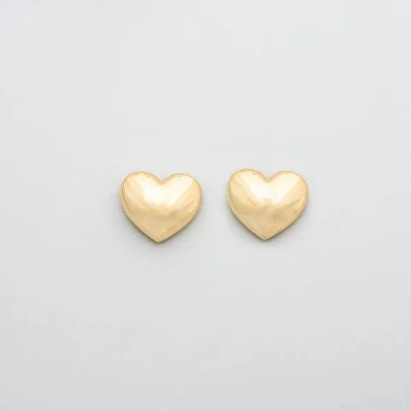 fejn jewelry fejn jewelry Ohrstecker 'big heart', Gold, – Produktbild 1 von 3