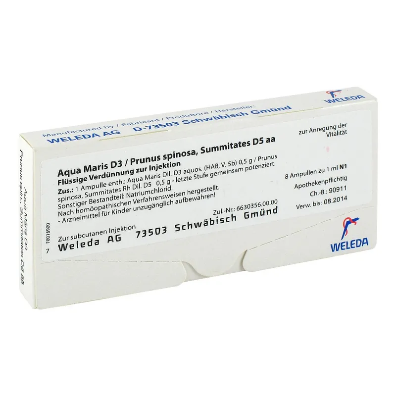 Weleda Aqua Maris D 3/prunus spin.,Summit.D5 aa Ampullen – Produktbild 1 von 2