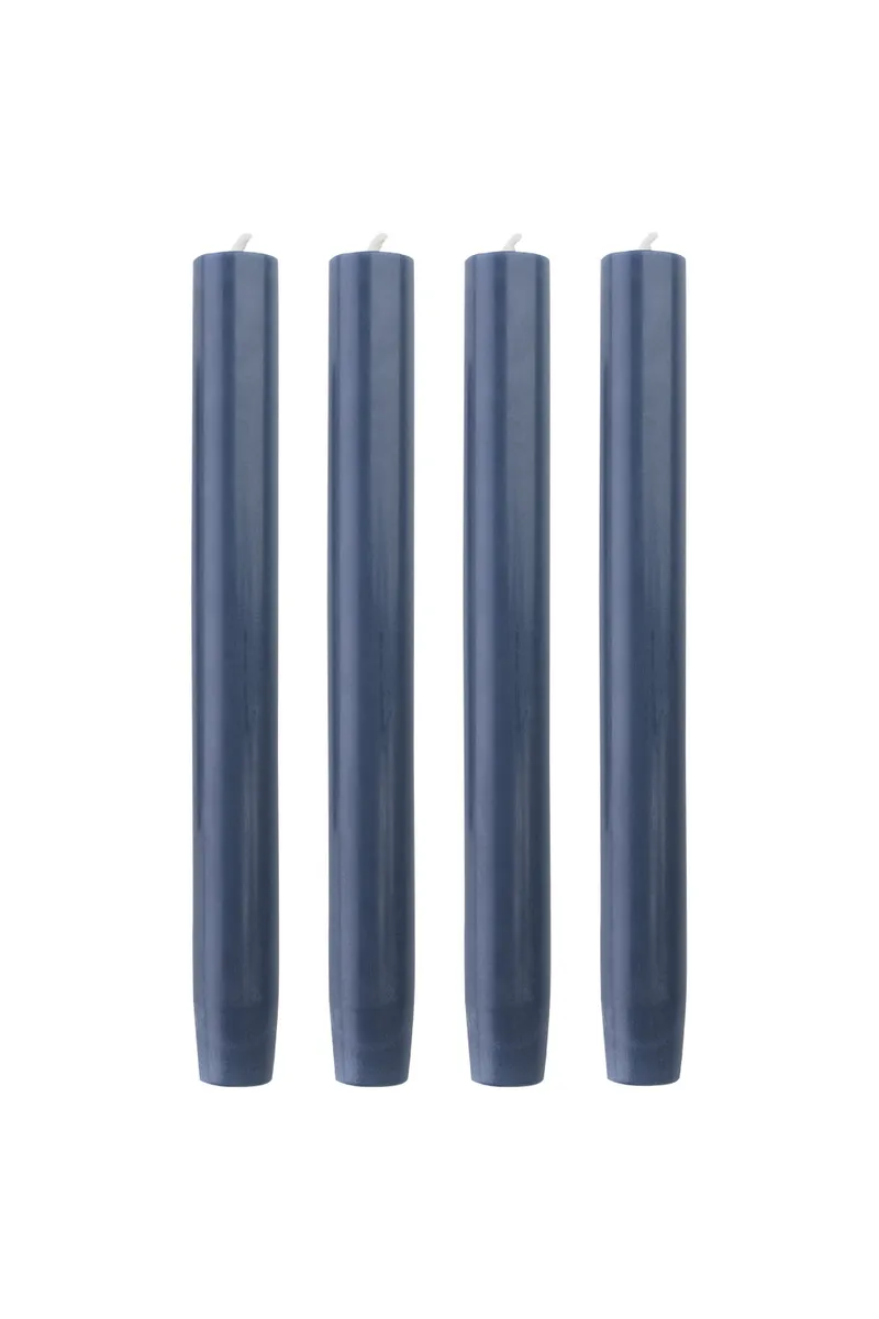 Tranquillo Handgearbeitete Stabkerzen GLUMI dark blue 4er-Set, 20 cm - blau – Produktbild 1 von 4
