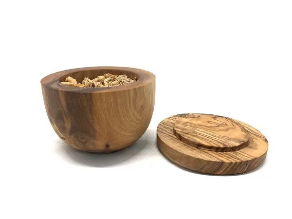 Olivenholz erleben Olivenholz erleben Duft-Dose aus Olivenholz mit Deckel – Produktbild 4 von 4
