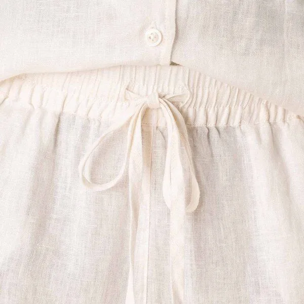 YTWOO YTWOO Damen Leinenshorts, Ivory, – Produktbild 4 von 5
