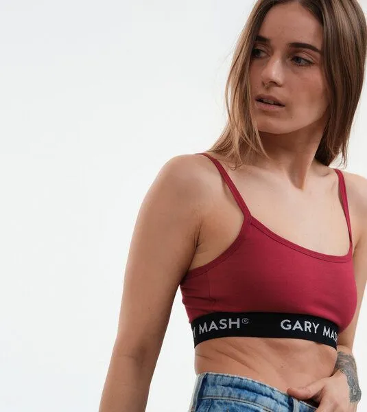 Gary Mash GARY MASH Bandeau Power BH aus Biobaumwolle, Rot, – Produktbild 1 von 4