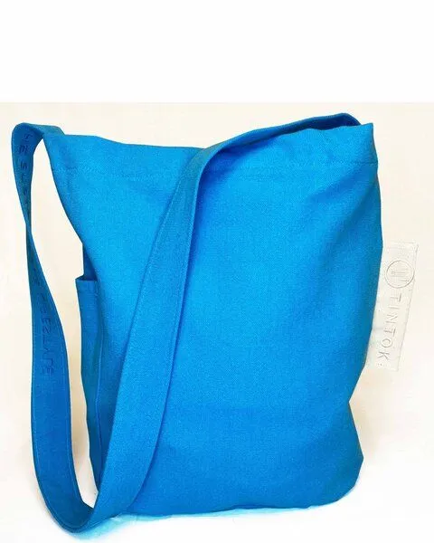 TINTOK TINTOK Mira Canvas Tasche 100 % Bio-Baumwolle GOTS-zertifiziert, Maui blue, – Produktbild 3 von 4