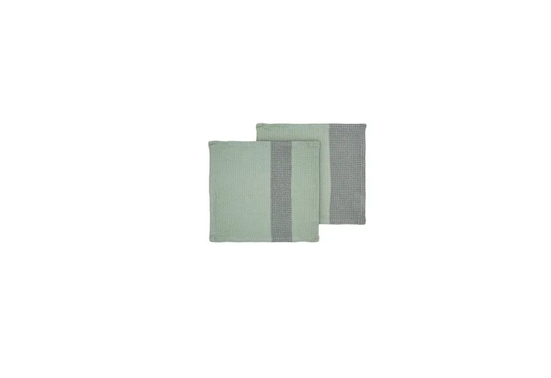 blomus Geschirrtuch Set 2 Spültücher -GANO- Küchentücher, Tücher zum Abtrocknen, (2-tlg), 2er Set, saugfähige Oberfläche, Bio-Baumwolle, Grün, – Produktbild 1 von 1