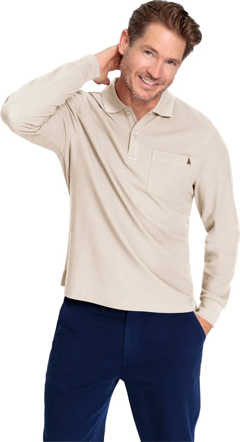 Catamaran Langarm-Poloshirt elfenbein, Elfenbein, – Produktbild 2 von 2