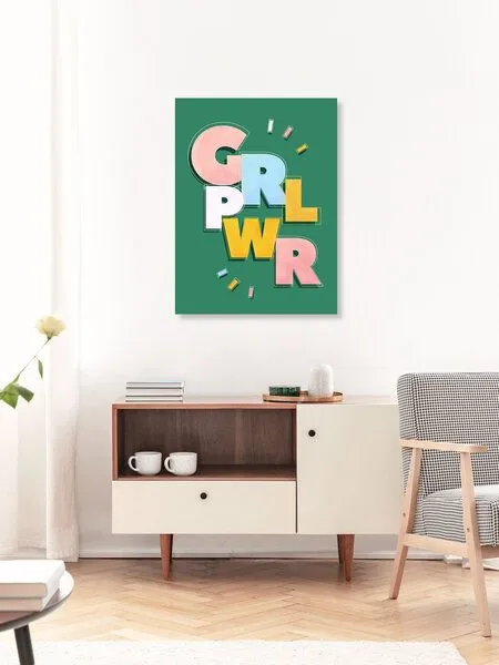 Photocircle Photocircle Poster / Leinwandbild - GIRL POWER - green – Produktbild 3 von 4