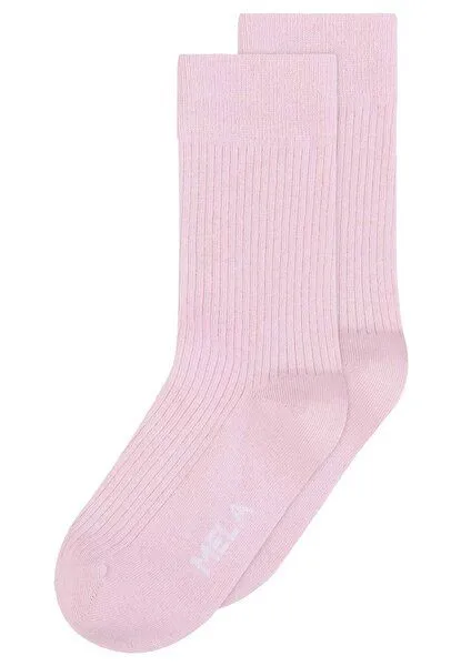 MELA MELA Gerippte Socken 2 Paare aus 100% Bio-Baumwolle, Gelato raspberry, – Produktbild 1 von 1