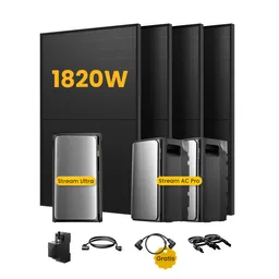 EcoFlow EcoFlow Stream Ultra, All-in-One Speicher für Balkonkraftwerke, mit 4 x 455 Bifaziale Solarmodule, by Powerness - Stream Ultra + 2 x Stream AC Pro | 5760Wh / 1 x Smart Meter / Selbstabholung – Produktbild 1 von 1