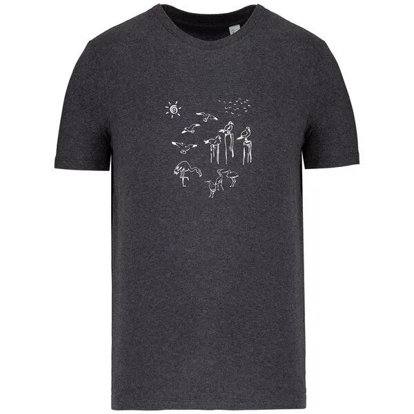 Greenspired Greenspired Basic Bio T-Shirt Nr.4 Coastal Life 155g/m² XXS - 4 XL, Dunkles meliertes grau, – Produktbild 1 von 1