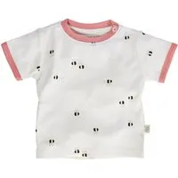 HANS NATUR Baby T-Shirt Bio-Baumwolle Biene off white-rosa Gr.62/68 – Produktbild 1 von 1
