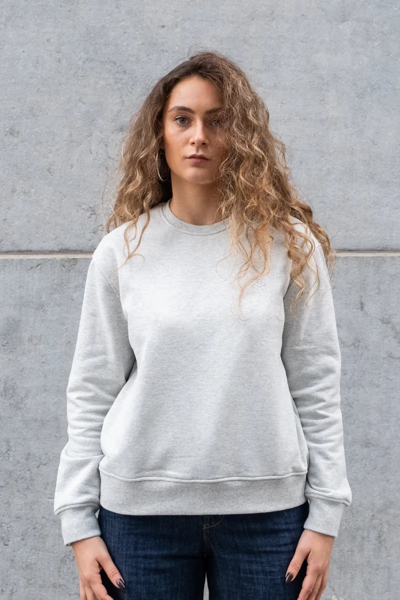 Lucid Collective Lucid Collective Damen vegan Sweatshirt Just Heather Grey, Hellgrau, – Produktbild 2 von 2