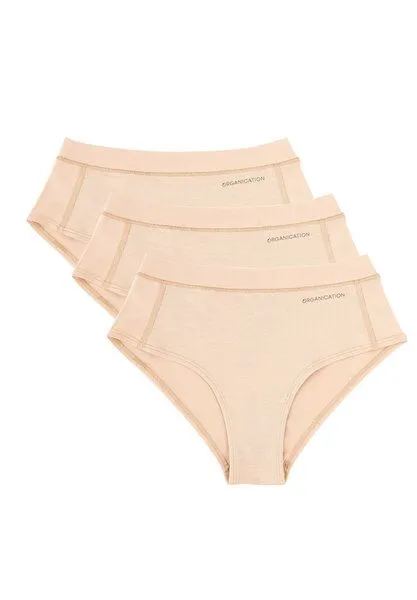 ORGANICATION ORGANICATION ESSENTIALS-KAREN-Hipster aus supersoftem TENCEL Modal-Mix im 3er-Pack, Beige, – Produktbild 1 von 4