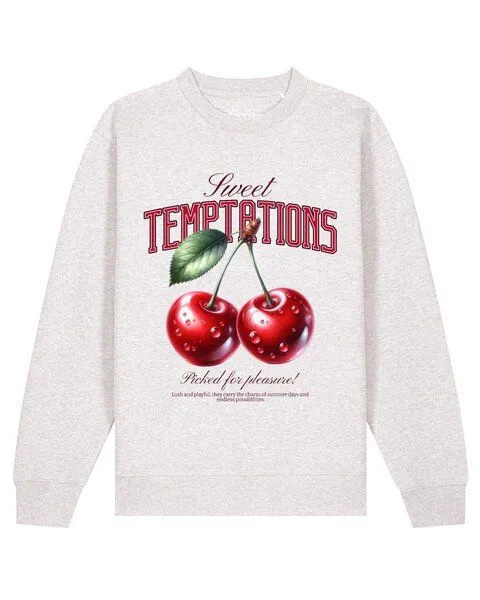 watapparel watapparel Sweatshirt Unisex Sweet Temptations, Cool heather grey, – Produktbild 1 von 2