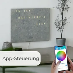 build-yours build-yours WordClock Jupiter Beton - LED Wanduhr - Designer Wortuhr Industrial Stil – Produktbild 1 von 1