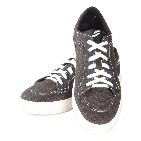 Fairticken Fairticken LAMEGO II Sneaker mit Hanf/Leinen Canvasstoff, Faded black /white, – Produktbild 3 von 4